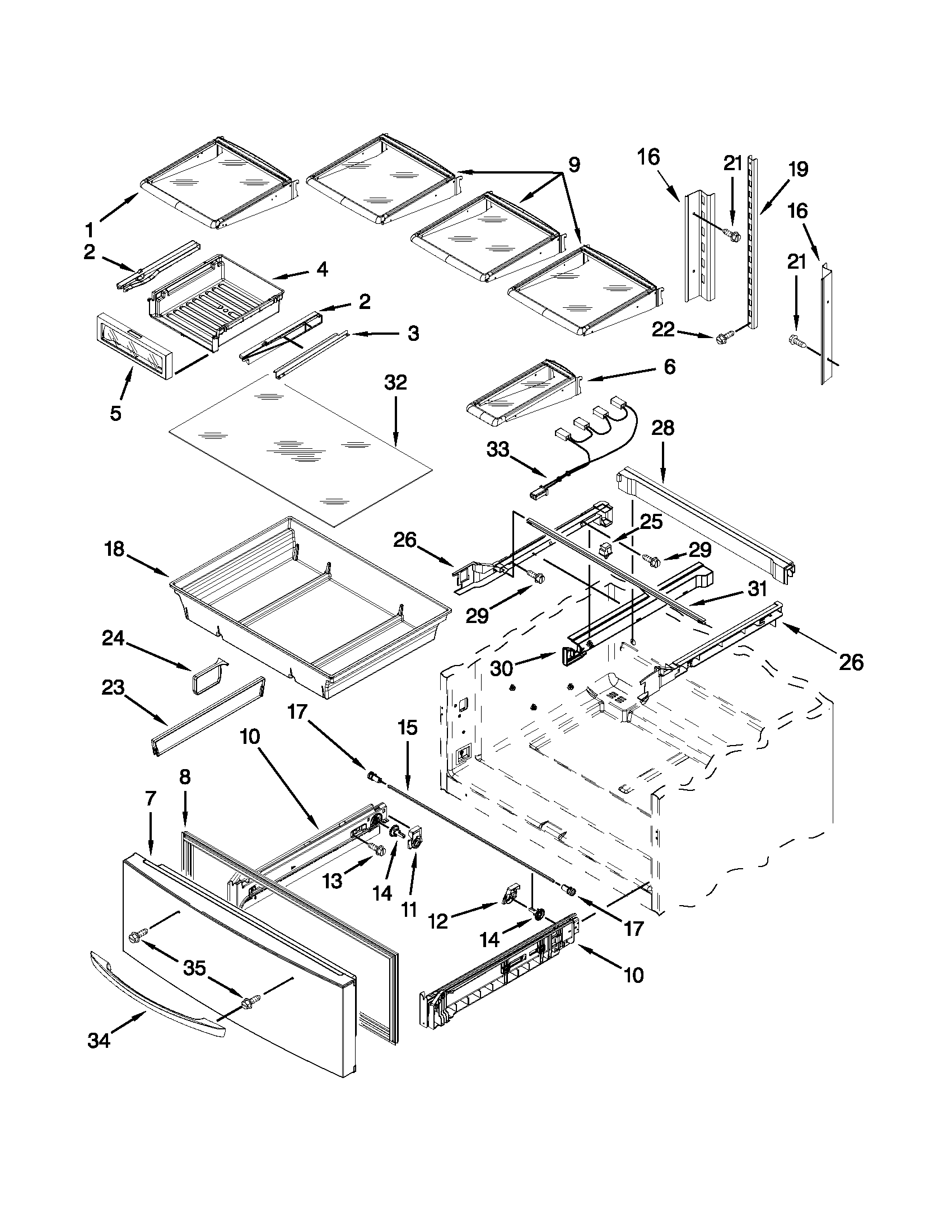 Shelf parts