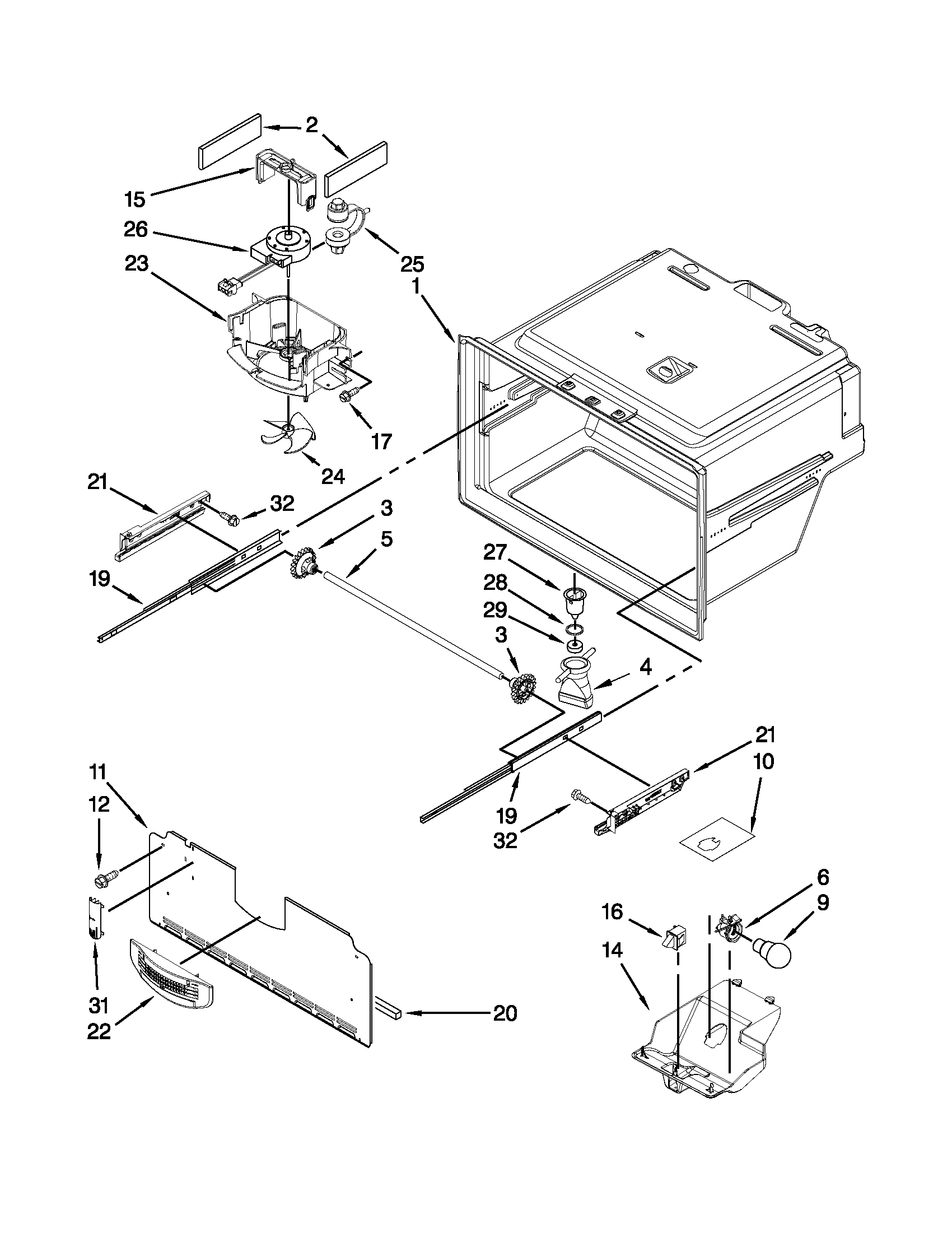 FREEZER LINER PARTS