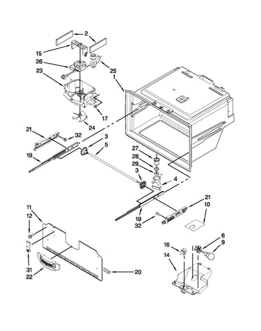 Freezer liner parts