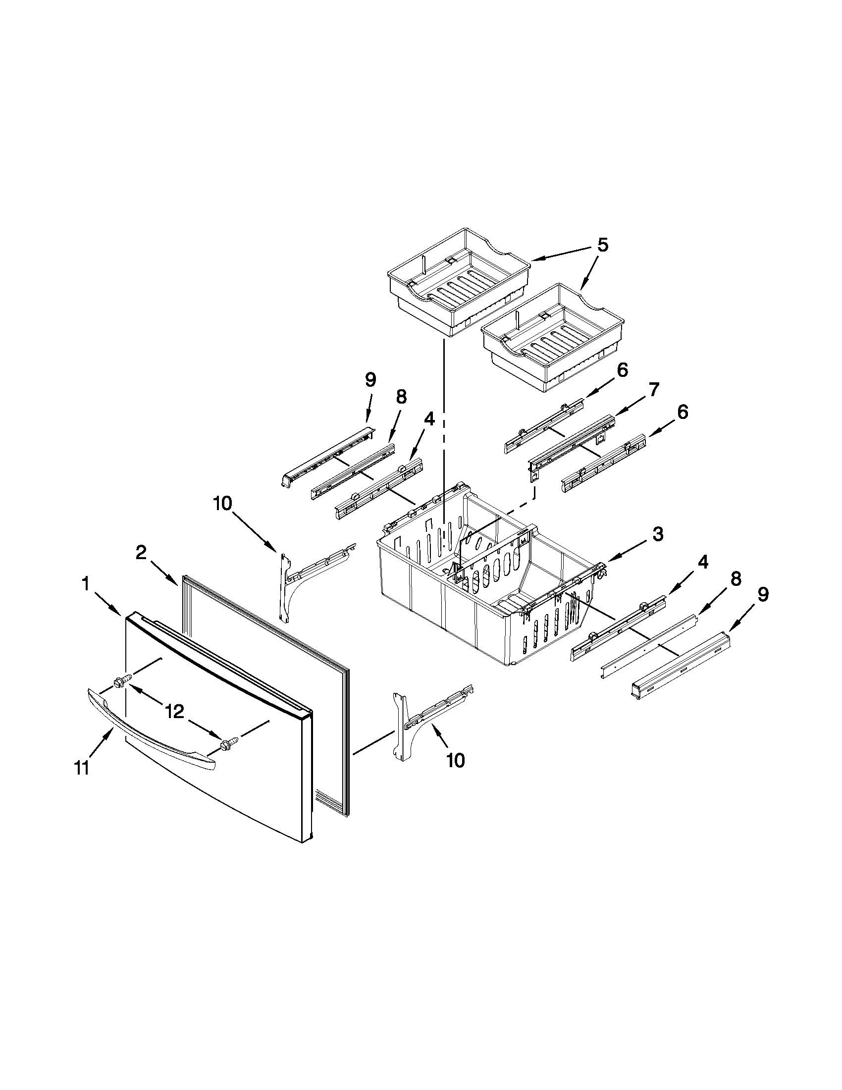 Freezer door parts