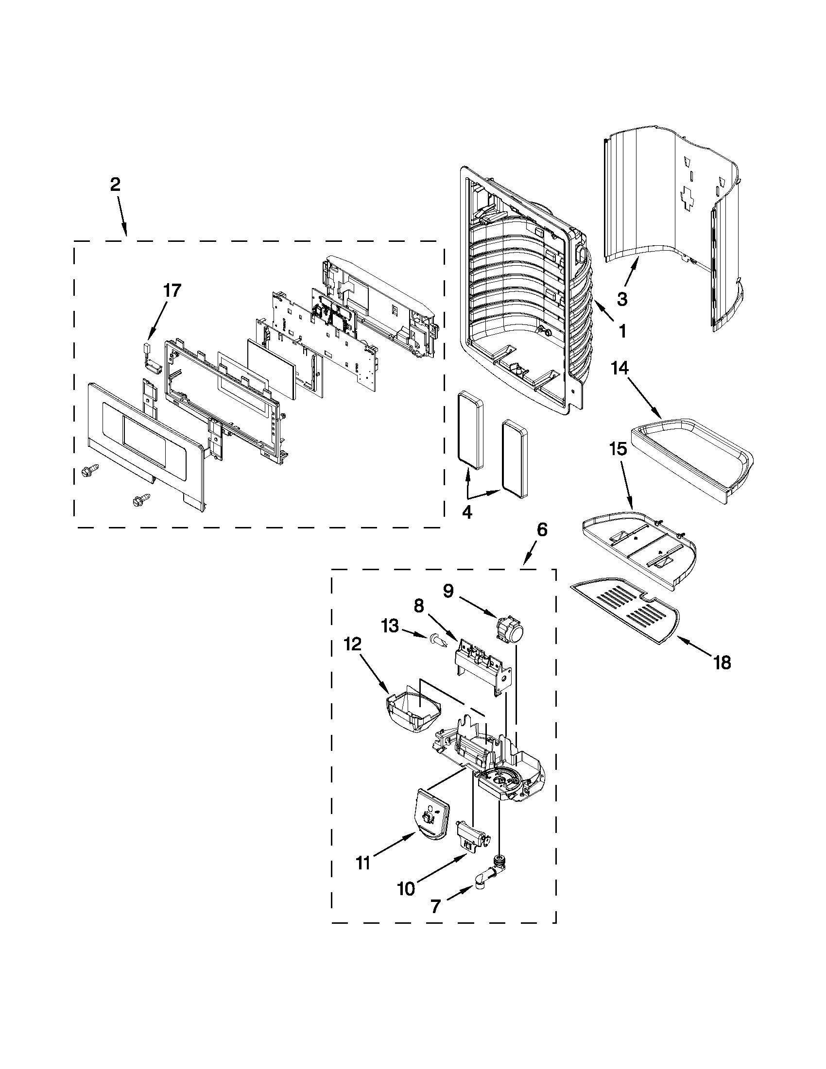 DISPENSER FRONT PARTS