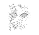 KitchenAid KUIS18NNXW1 evaporator, grid, and water parts diagram