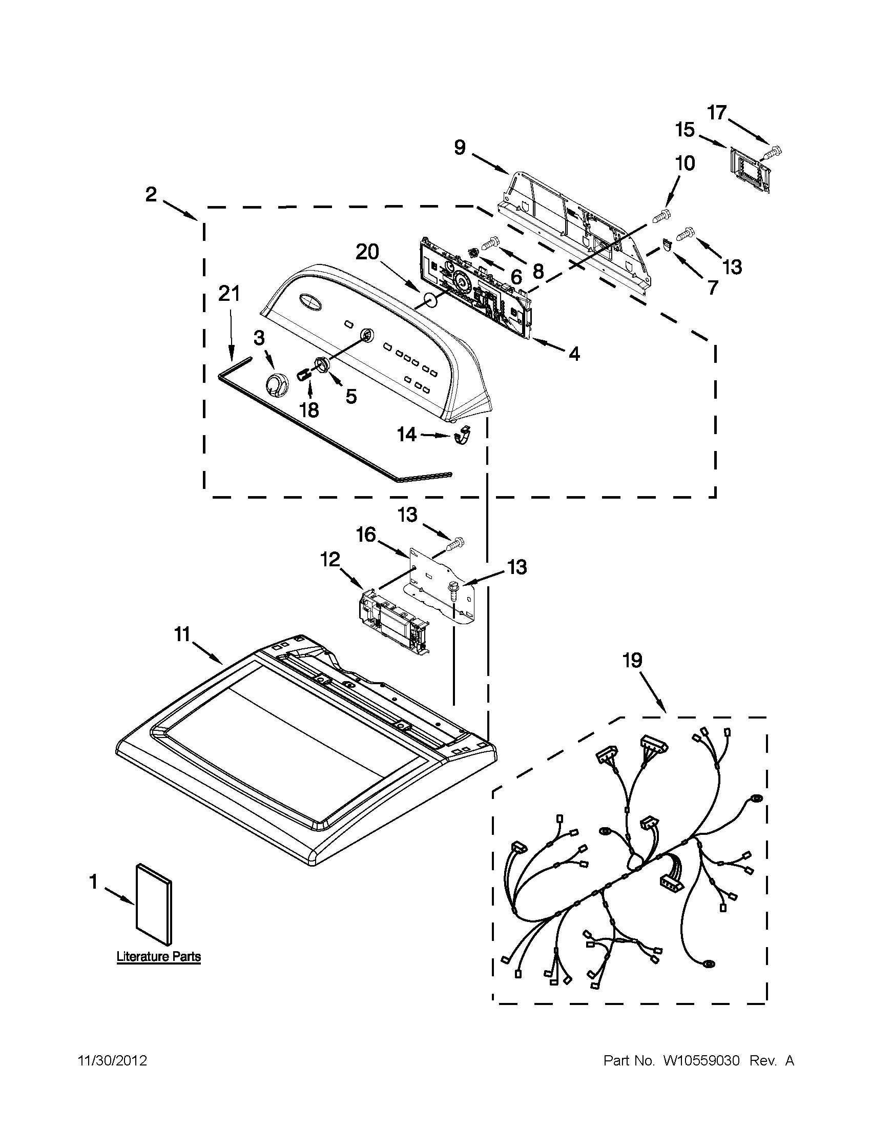 Top and console parts