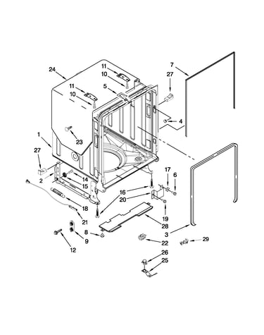 Tub and frame parts