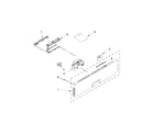 KitchenAid KUDE70FXPA5 control panel and latch parts diagram