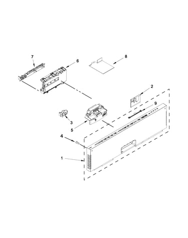 Control panel and latch parts