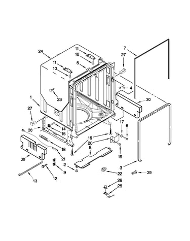 Tub and frame parts