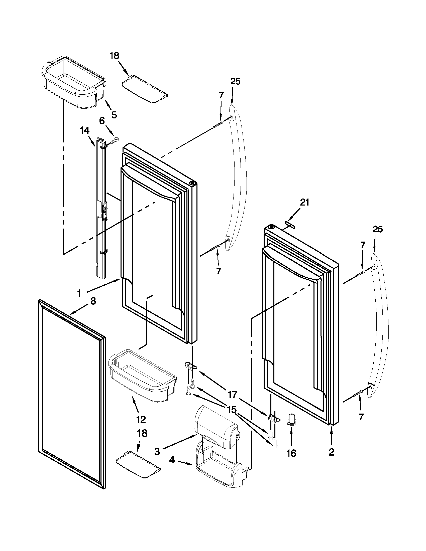 Refrigerator door