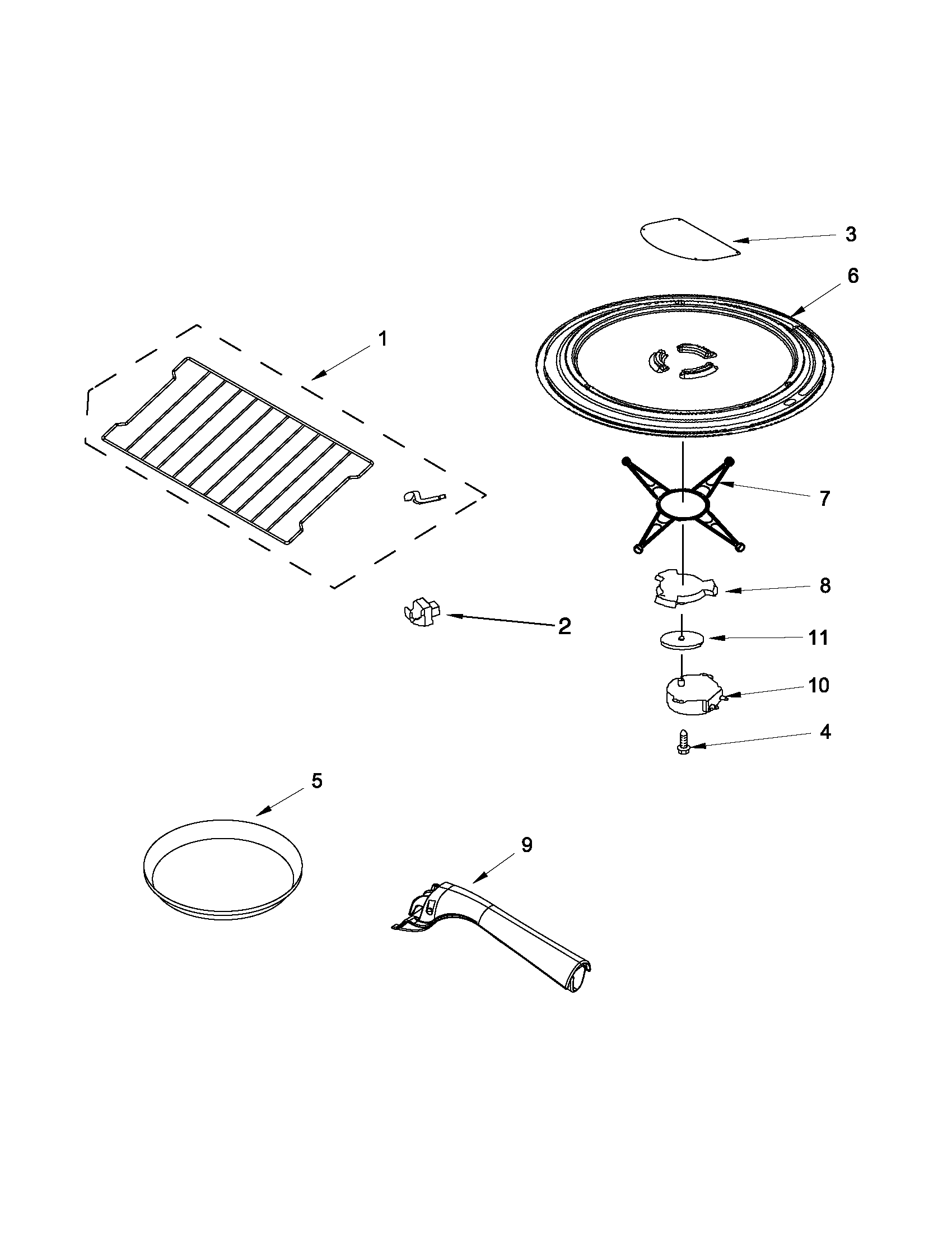 Rack and turntable parts