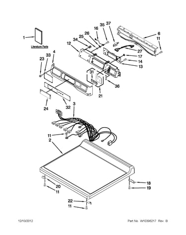 Top and console parts
