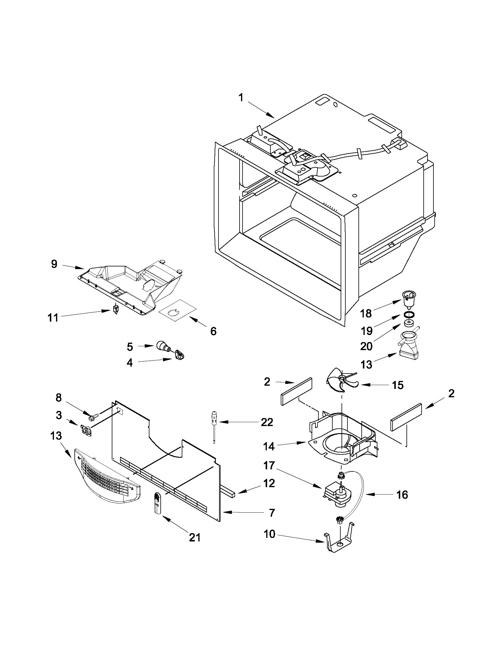 Freezer liner parts