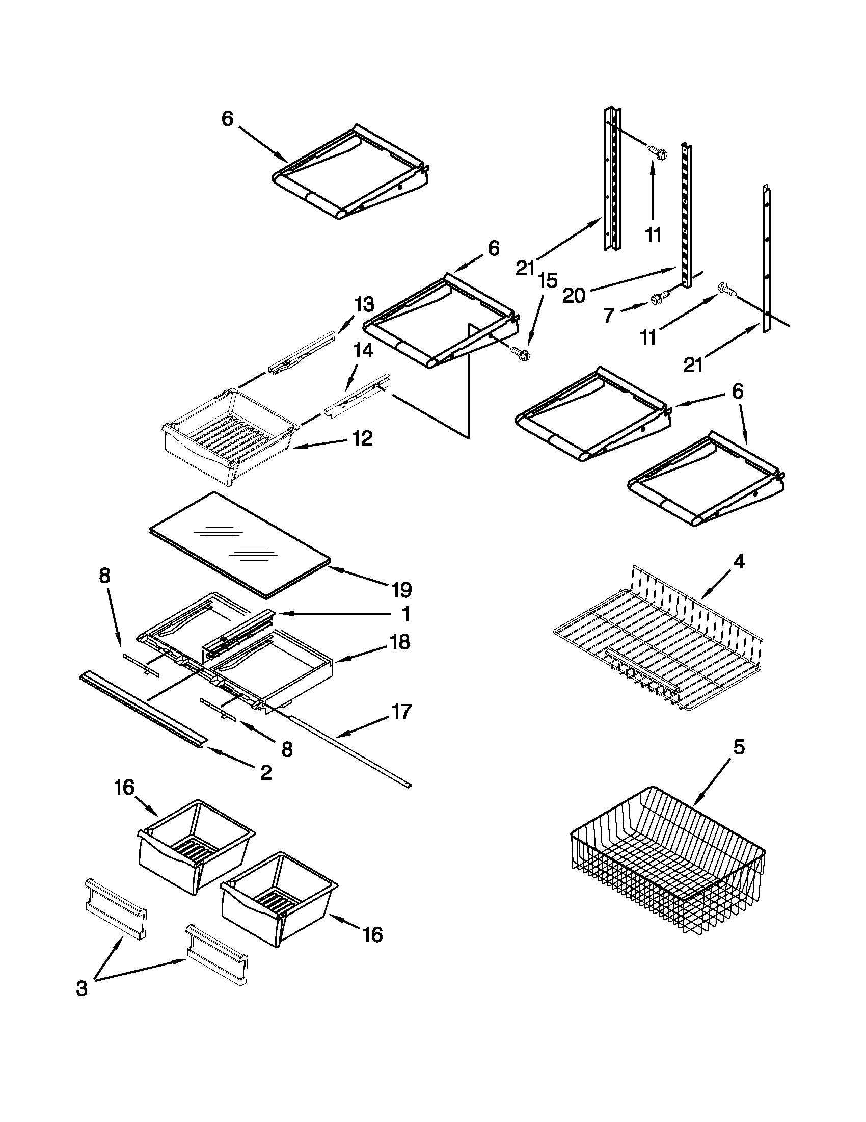Shelf parts