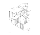 Whirlpool 3SWTW4800YQ1 top and cabinet parts diagram