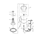 Whirlpool 4GWTW4740YQ1 basket and tub parts diagram