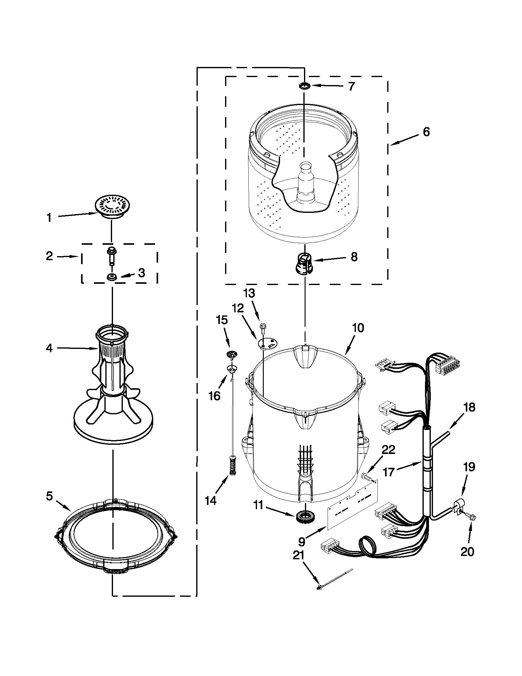 Basket and tub parts