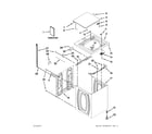 Whirlpool 3LWTW4740YQ1 top and cabinet parts diagram