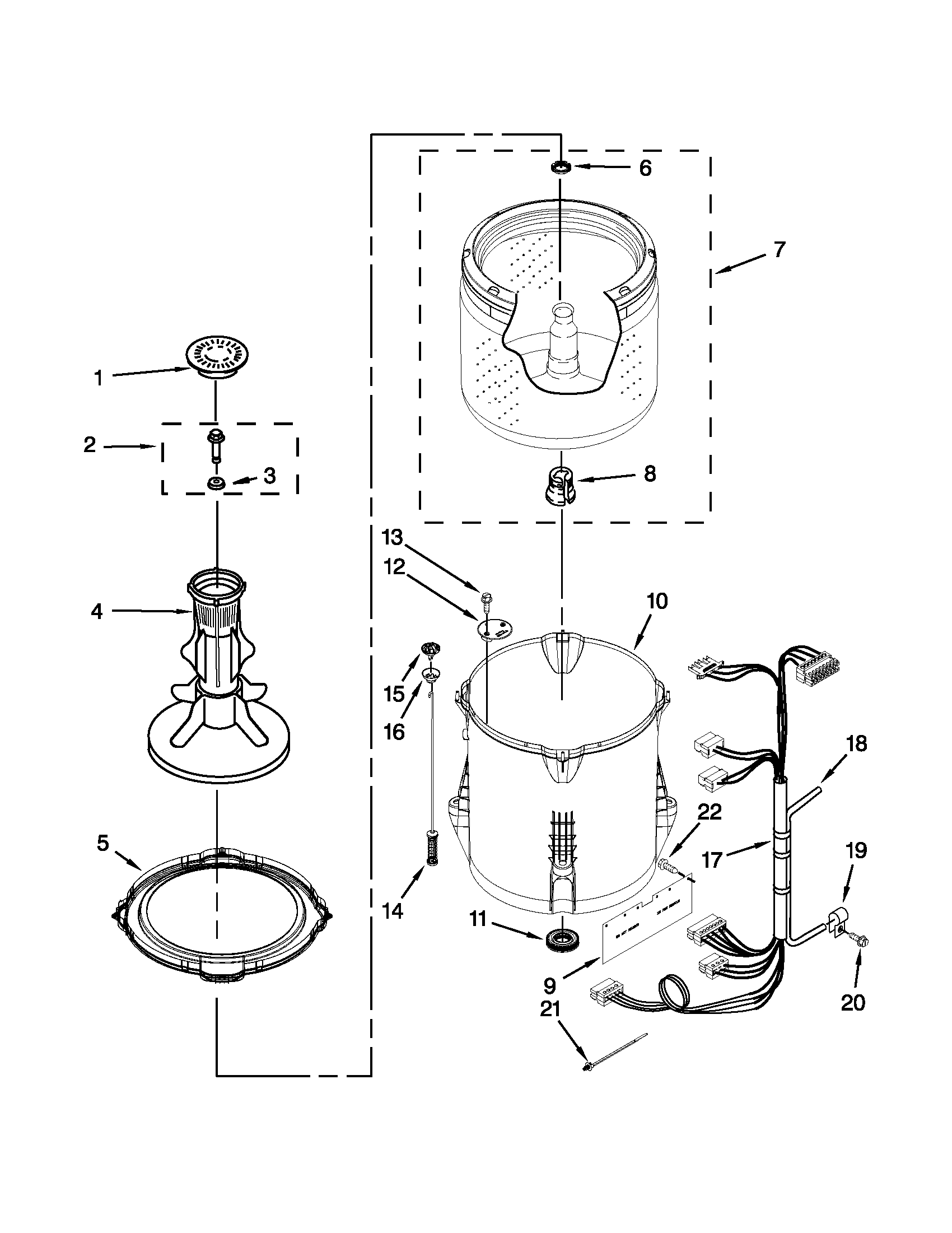 Basket and tub parts