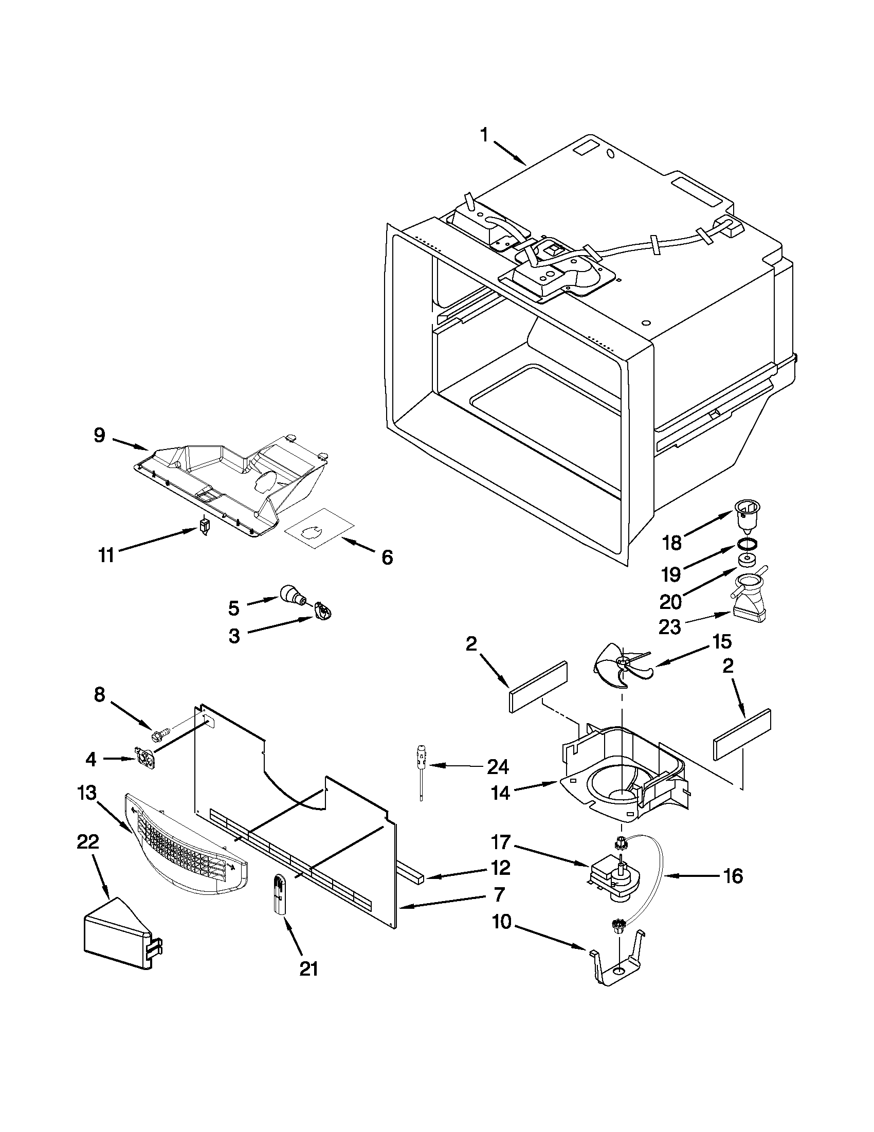 Freezer liner parts