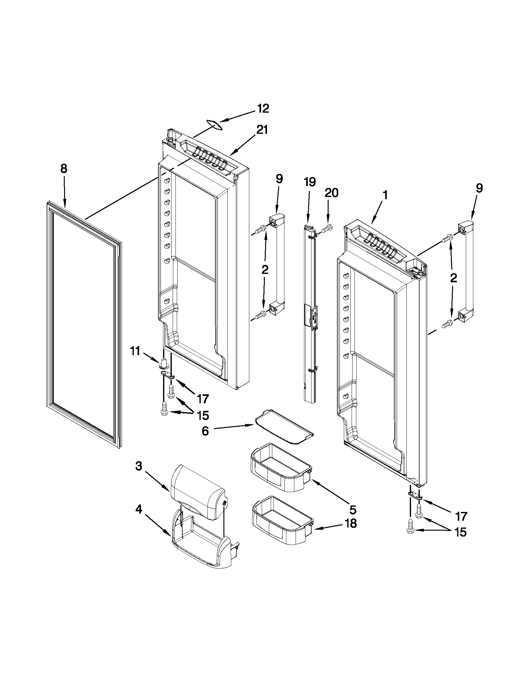 Refrigerator door