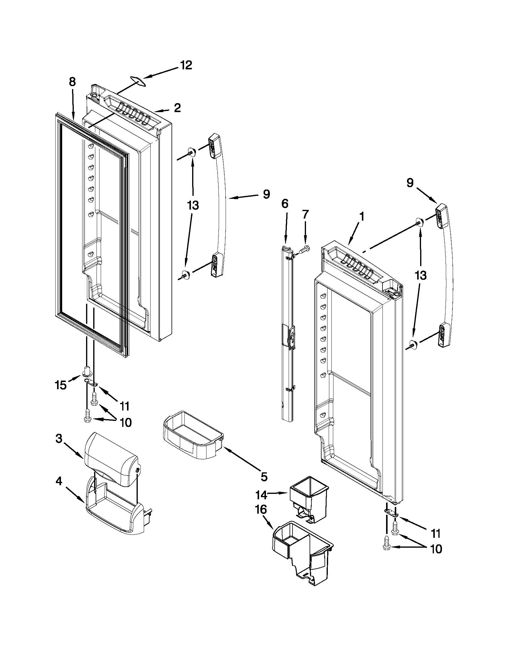 Refrigerator door