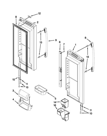 Refrigerator door