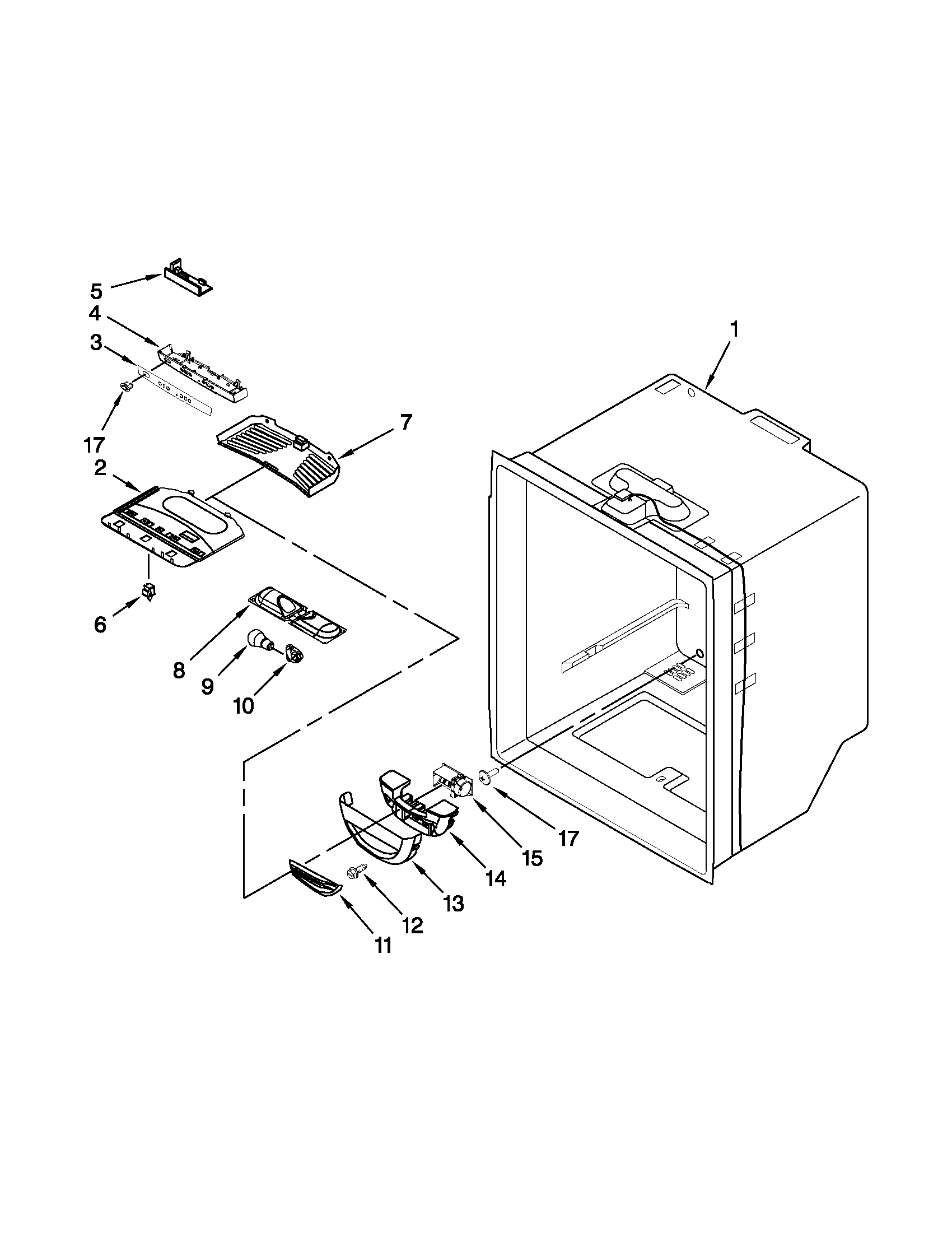 REFRIGERATOR LINER PARTS