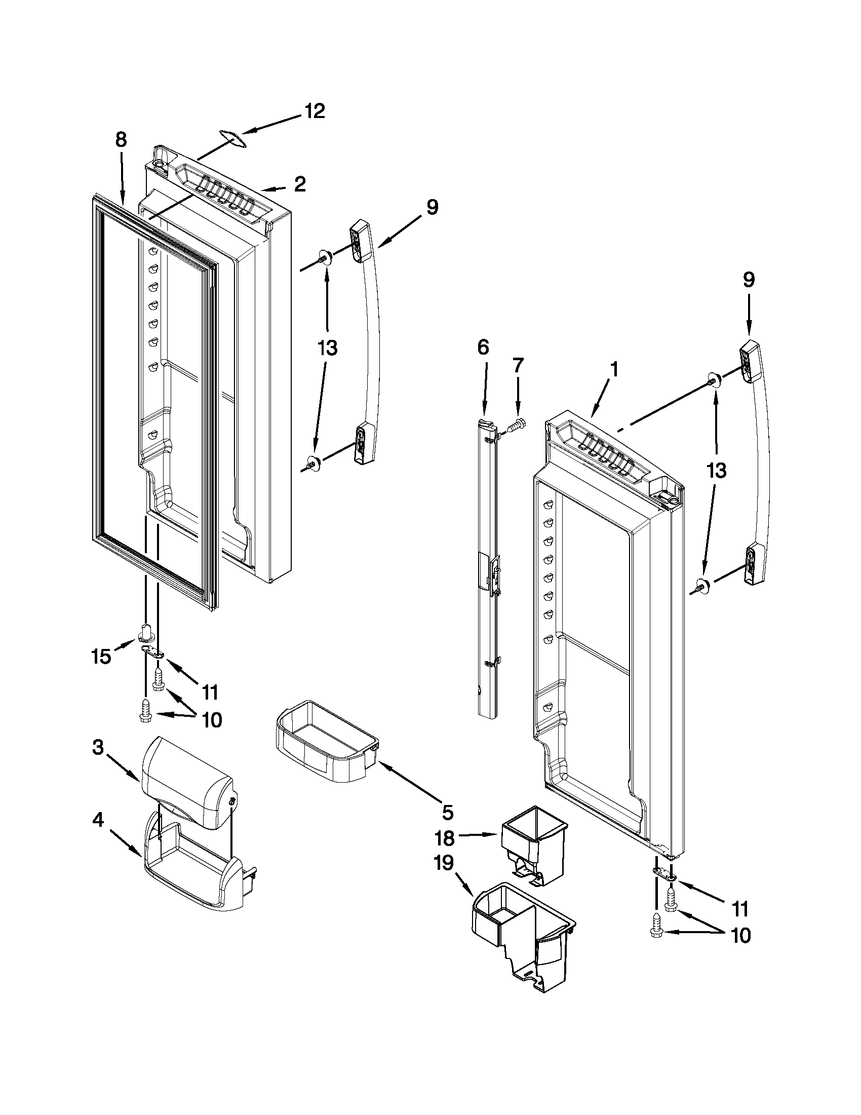 Refrigerator door