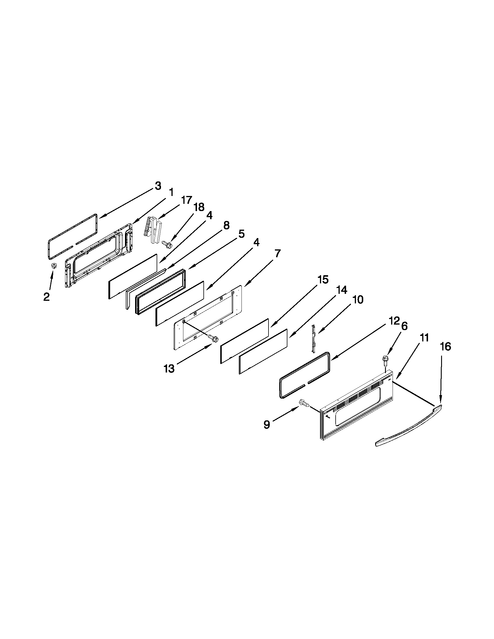 Upper door parts