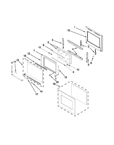 Oven door parts