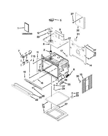 Lower oven parts