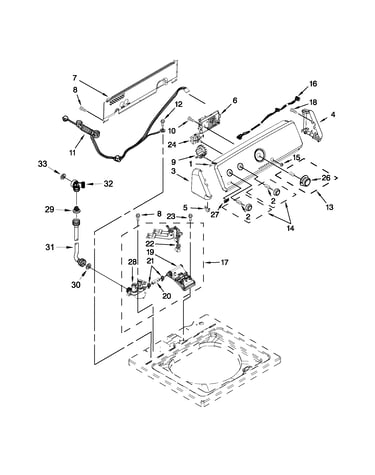 Controls and water inlet parts