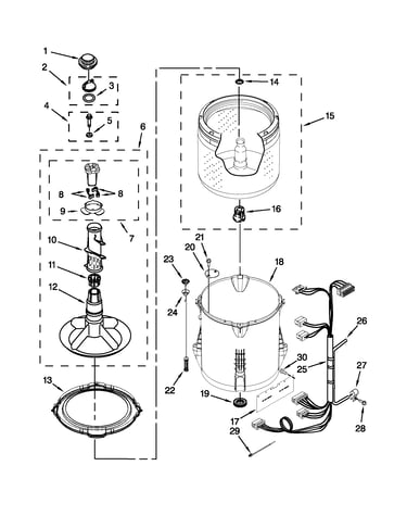 Basket and tub parts