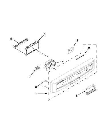 Control panel and latch parts