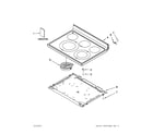 Whirlpool YWFE381LVB0 cooktop parts diagram