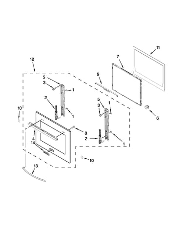 Oven door parts