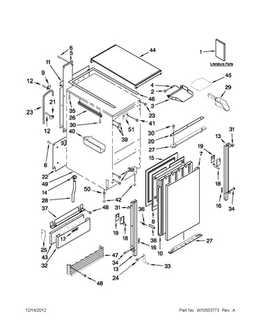 Cabinet, door and liner parts