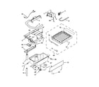 KitchenAid KUIS18PNXW2 evaporator, grid, and water parts diagram