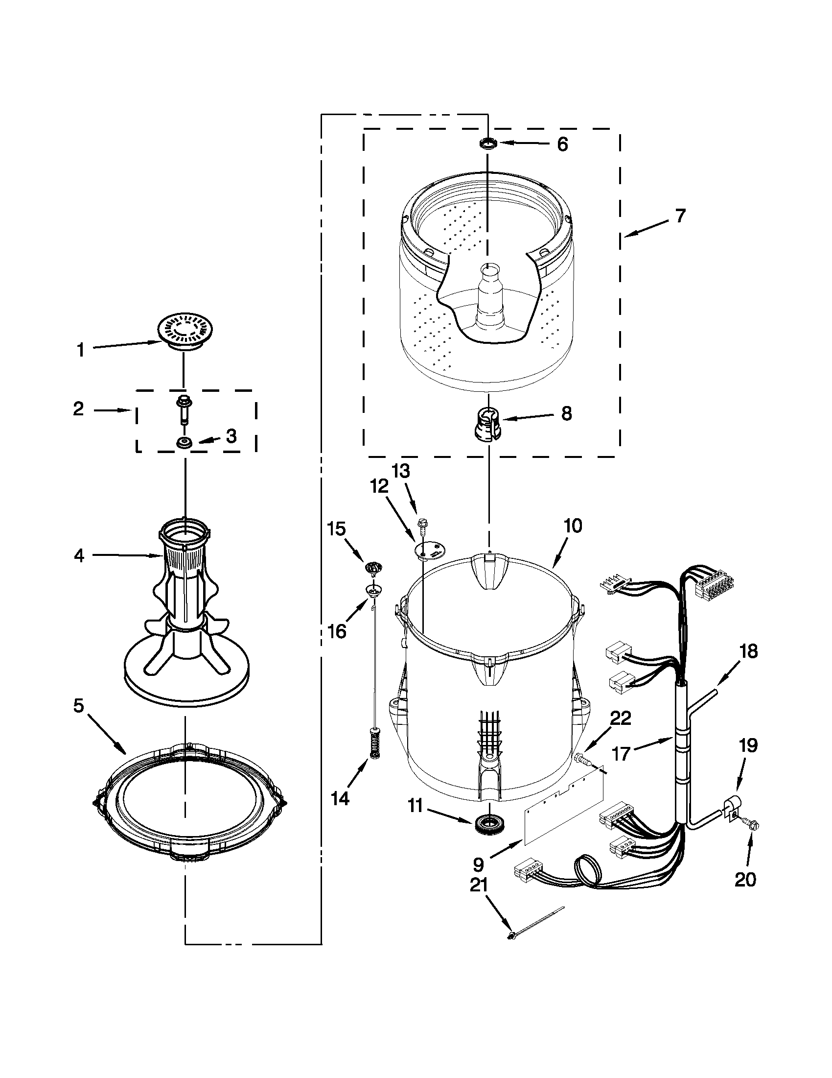 Basket and tub parts