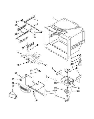Freezer liner parts