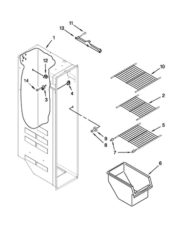 Freezer liner parts