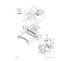 Whirlpool WED8200YW2 top and console parts diagram