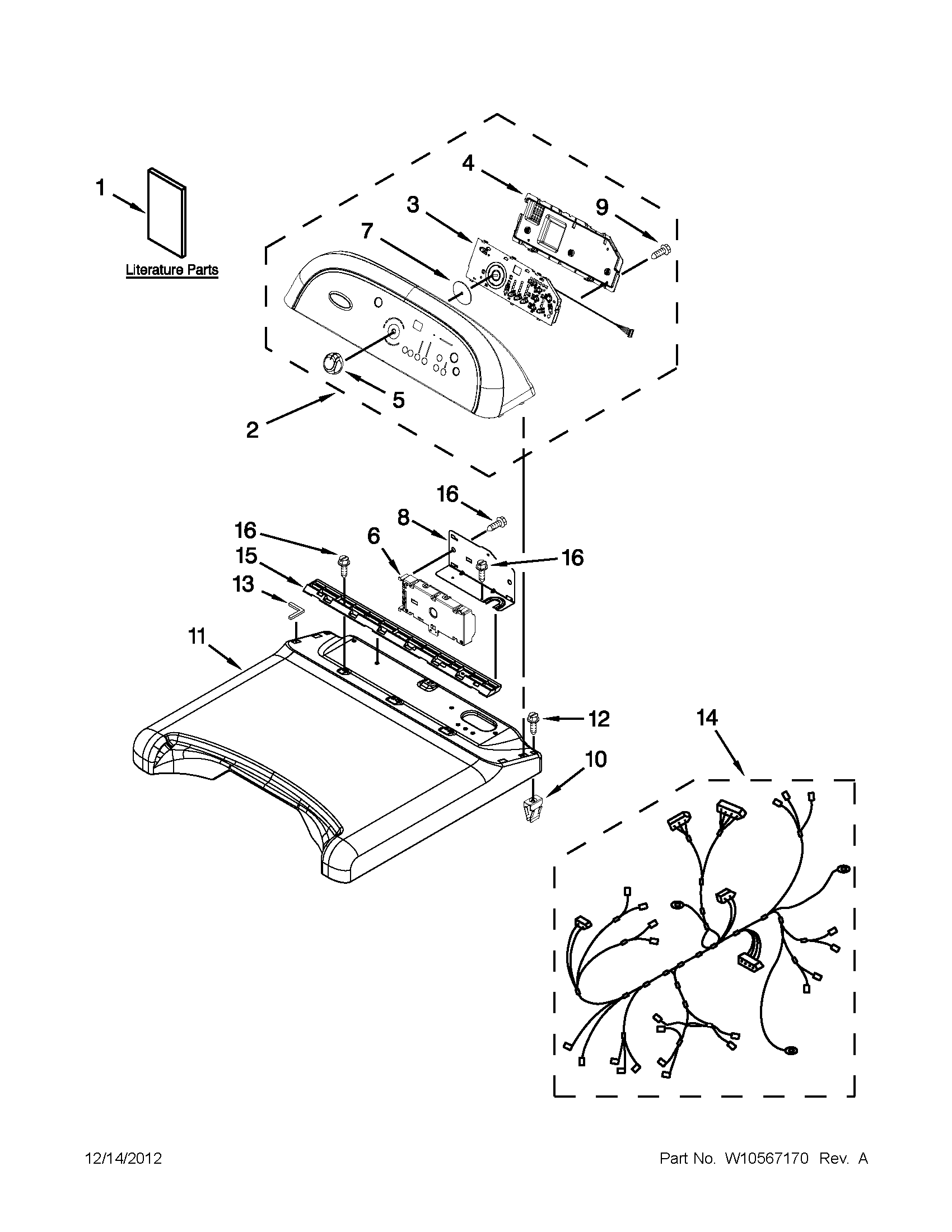 Top and console parts