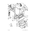 Whirlpool 4GWED4900YQ1 cabinet parts diagram
