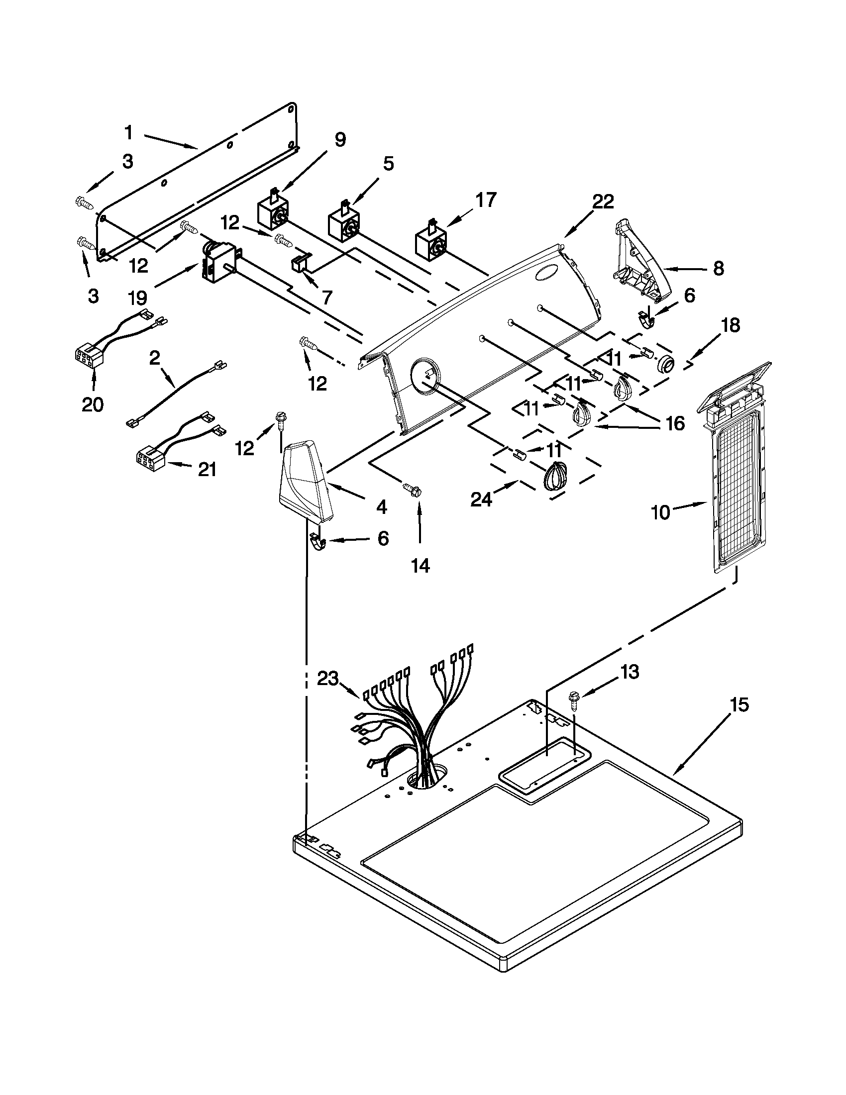 Top and console parts
