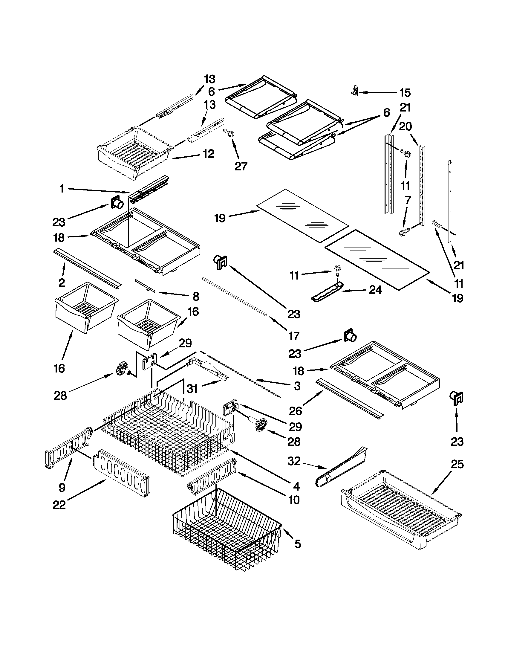 Shelf parts