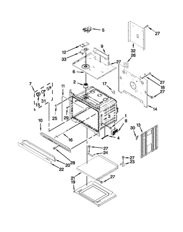 Lower oven parts