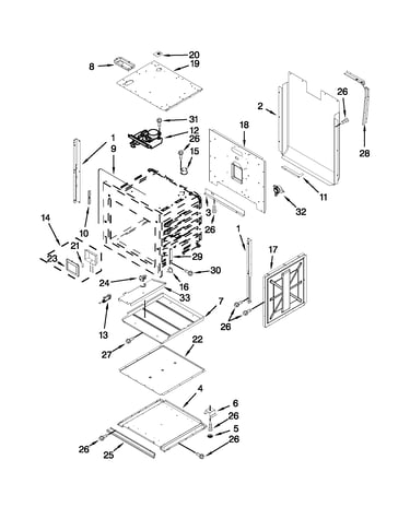 Lower oven parts