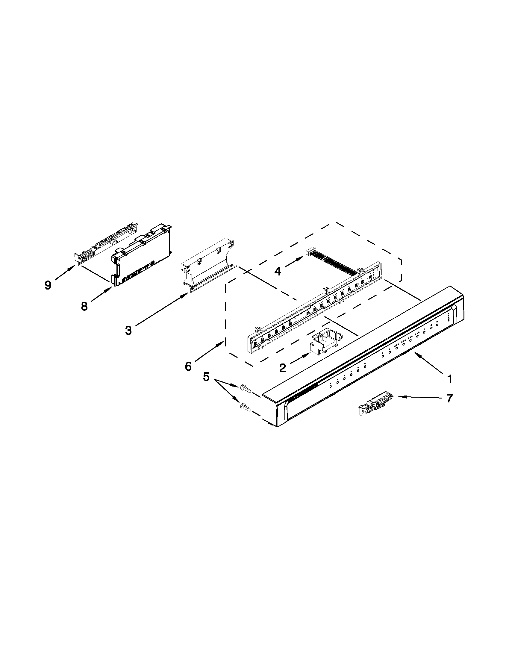 Control panel and latch parts