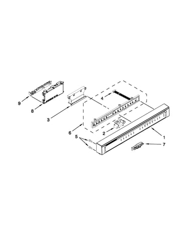 Control panel and latch parts