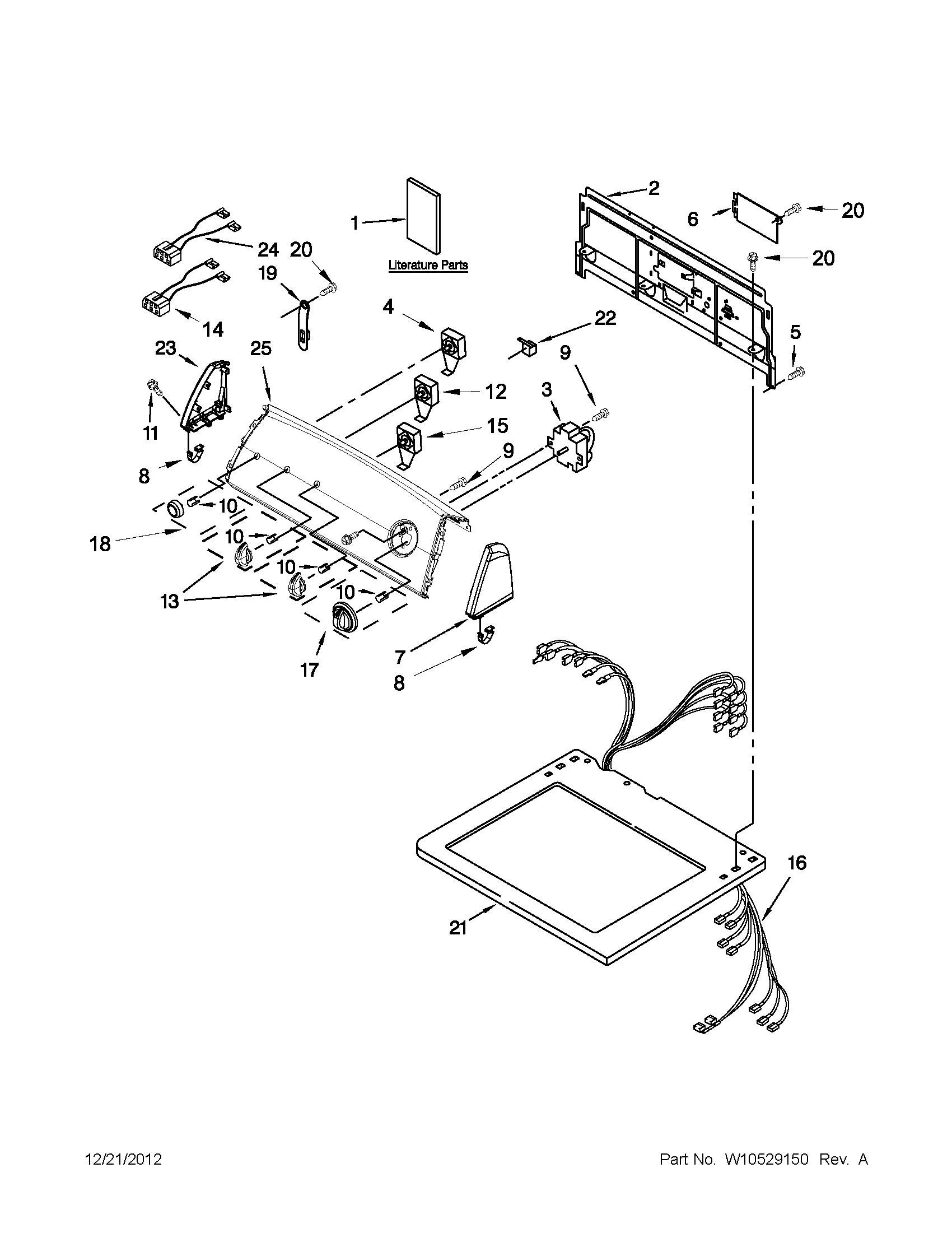 Top and console parts